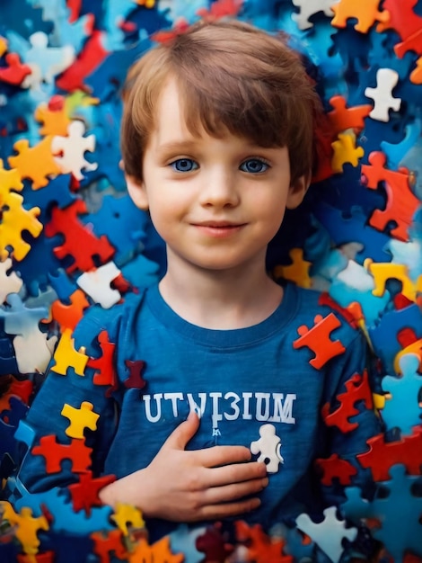 Foto volantino per la giornata mondiale della consapevolezza sull'autismo