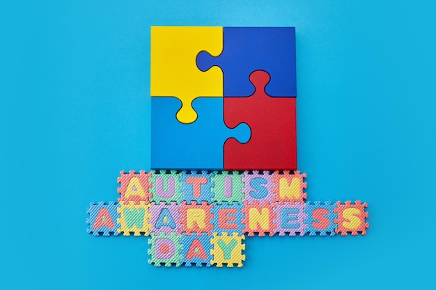 Photo world autism day background  april world autism awareness day background