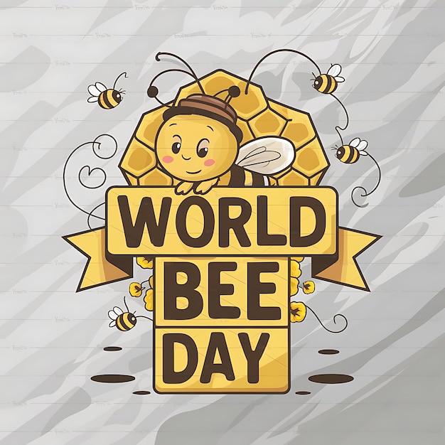 Photo world bee day illustration