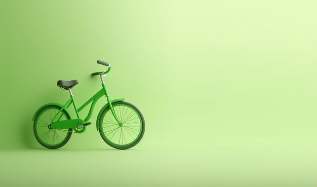 World bicycle day with green bicycle generative ai
