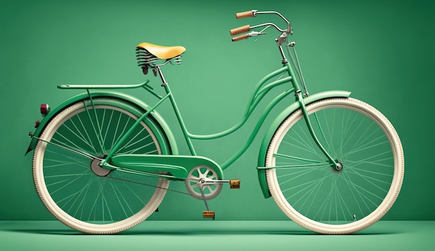 World Bicycle Day with green bicycle