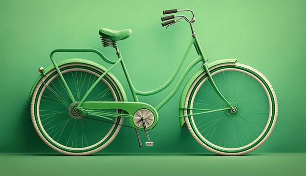 World bicycle day with green bicycle