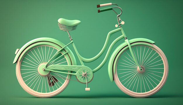 World bicycle day with green bicycle