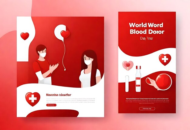 world blood cancer day vector illustration poster banner greetings card