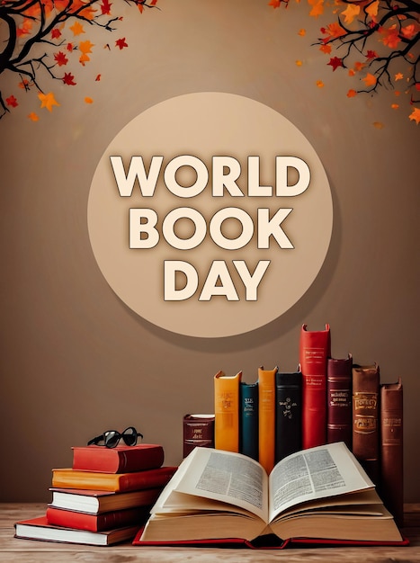 Photo world book day background