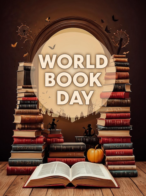 Photo world book day background