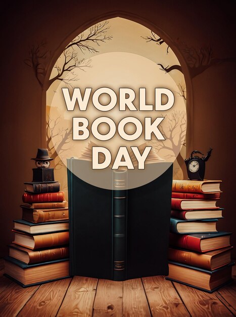 Photo world book day background