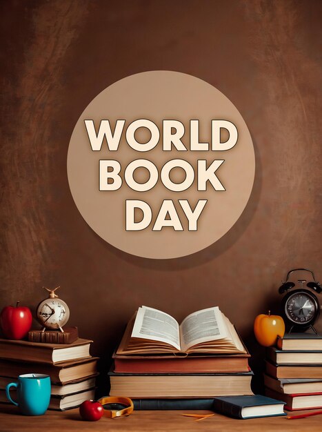 Photo world book day background