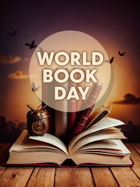 Photo world book day background