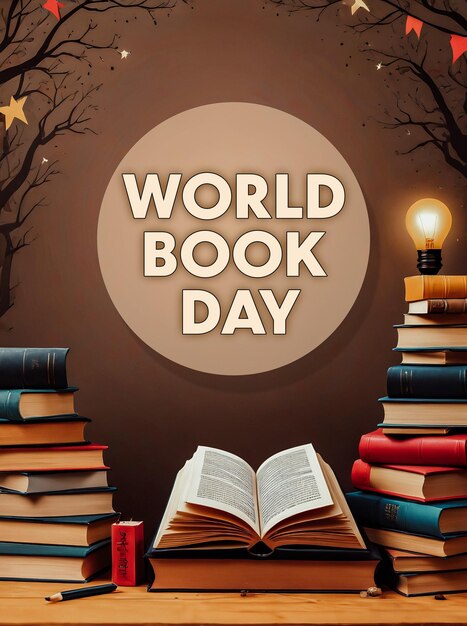 Photo world book day background