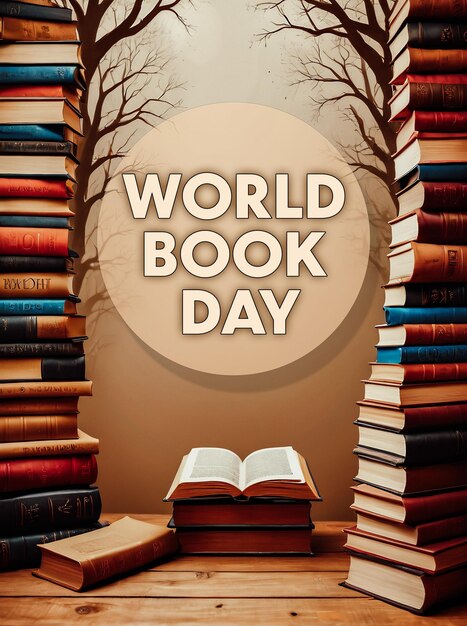 Photo world book day background