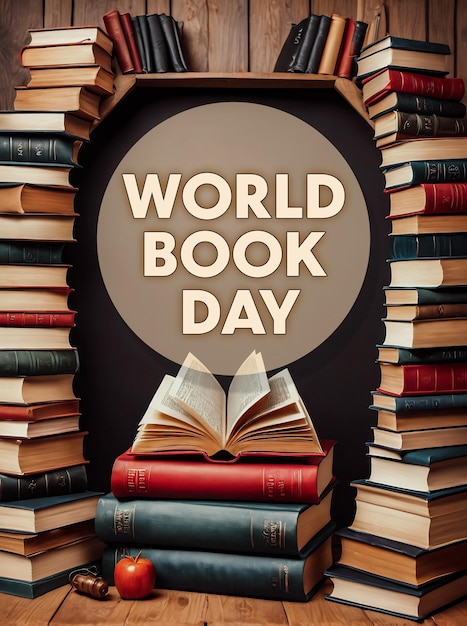 Photo world book day background