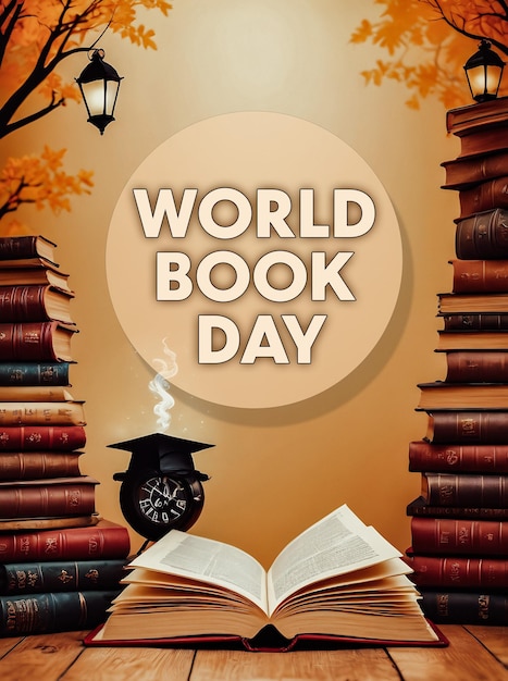 Photo world book day background