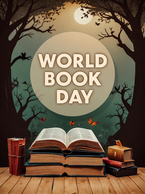 Photo world book day background