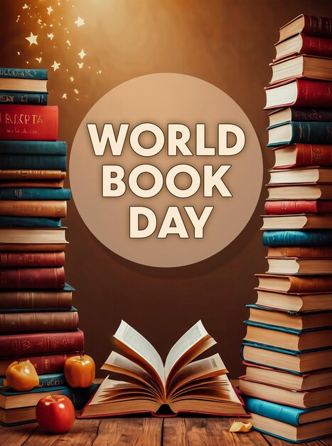 Photo world book day background