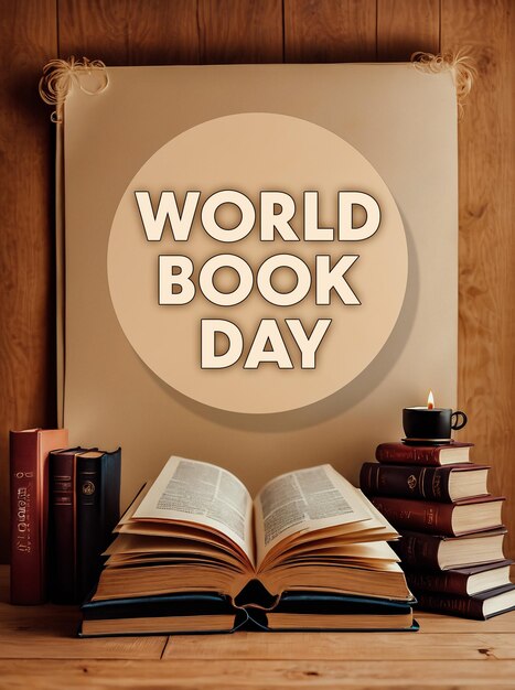 Photo world book day background