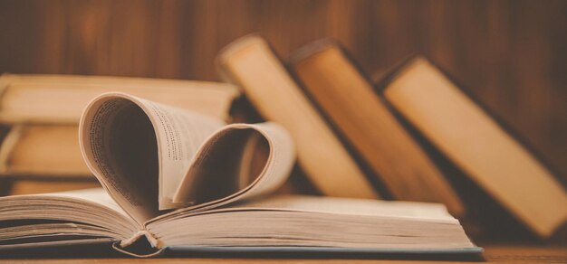 World Book Day Book background Selective focus Nature