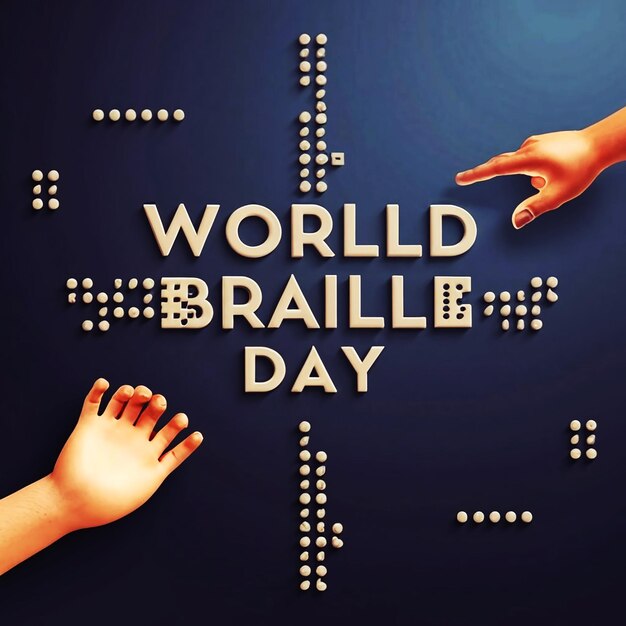 Premium AI Image World Braille Day