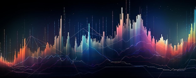 World business graph or chart stock market or forex trading graph in graphic concept suitable for financial investment or Economic trends business AI generative