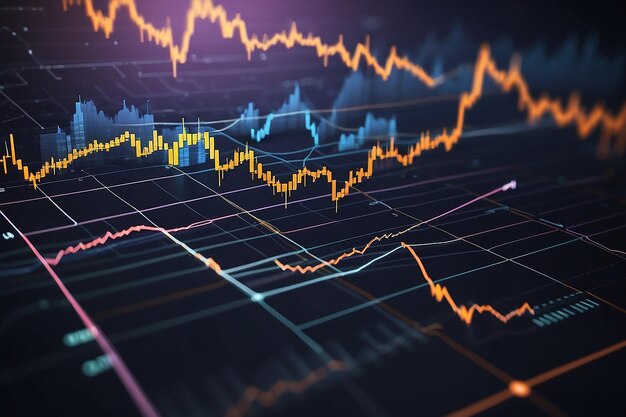 World business graph or stock market chart or forex trading