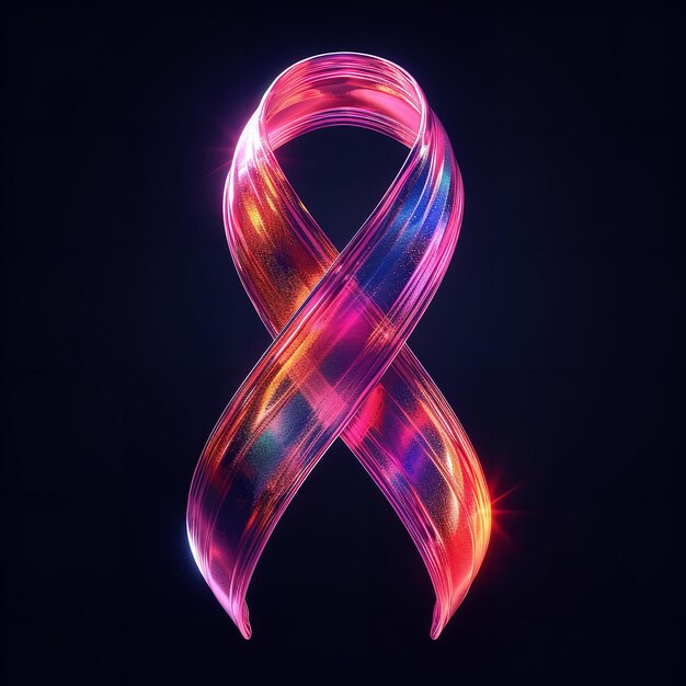 Foto world cancer day awareness ribbon 8k realistic