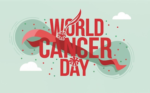 World cancer day banner card