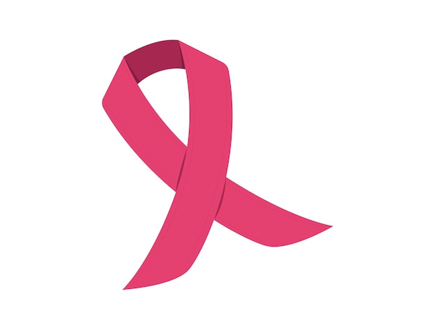 World cancer day breast cancer awareness ribbon on white background