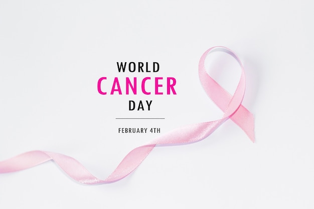 World cancer day concept .Pink ribbon. Cancer concept