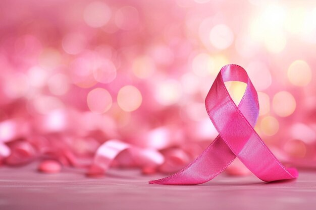 World cancer day design with pink ribbon