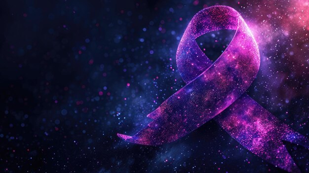 Photo world cancer day ribbon