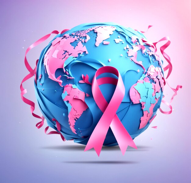 World Cancer day template design by artificial intelligence