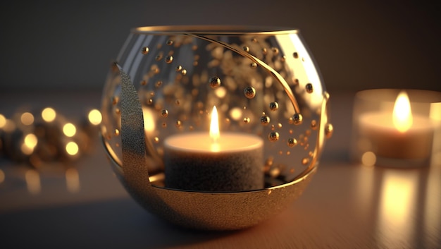 World Candle Day,cinematic,gold and silver bokeh