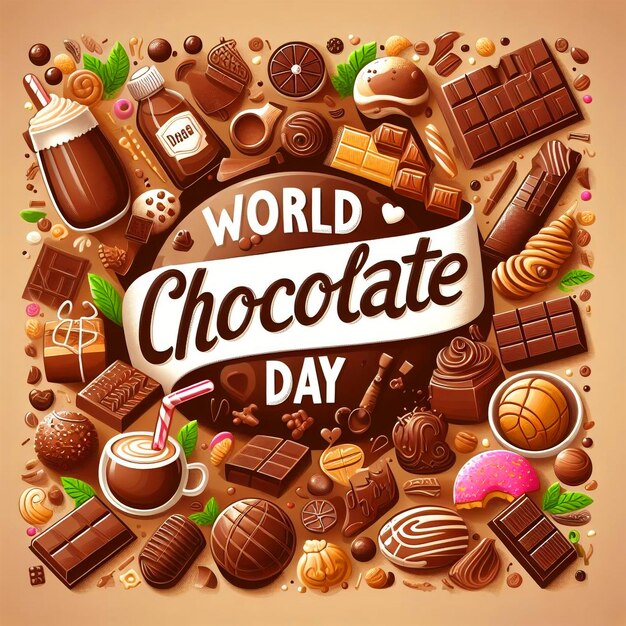 World Chocolate Day Background Social Media Post World Chocolate Day