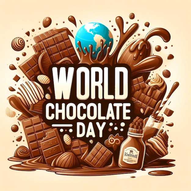 World Chocolate Day Background Social Media Post World Chocolate Day