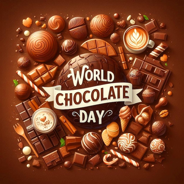World Chocolate Day Background Social Media Post World Chocolate Day