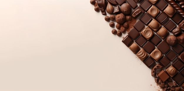 World chocolate day banner Generate Ai