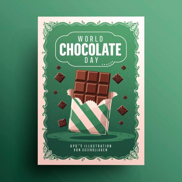 Foto progettazione del poster per la celebrazione della giornata mondiale del cioccolato