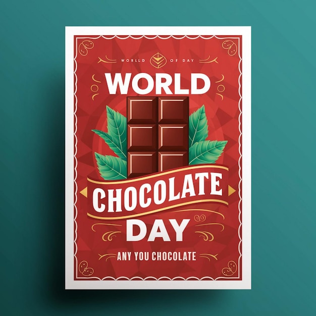 Дизайн плаката для празднования Всемирного дня шоколада