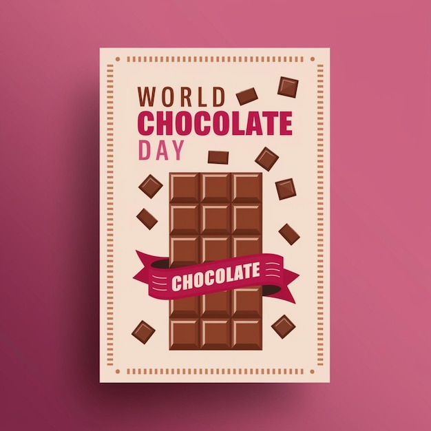 Photo world chocolate day celebration poster design