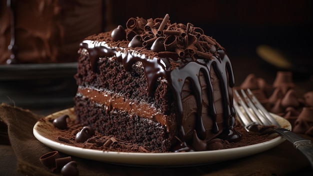 世界チョコレートデー チョコレートケーキ 7 月 7 日 生成 AI