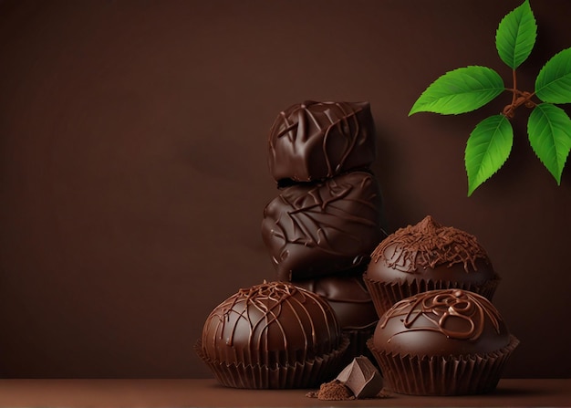 World Chocolate Day chocolate images banner design Generative ai