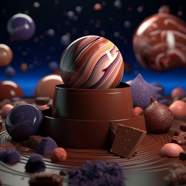 World chocolate day illustration delicious chocolate realistic chocolate