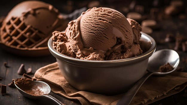 Всемирный день шоколада, 7 июля Шоколадное мороженое Генеративный ИИ
