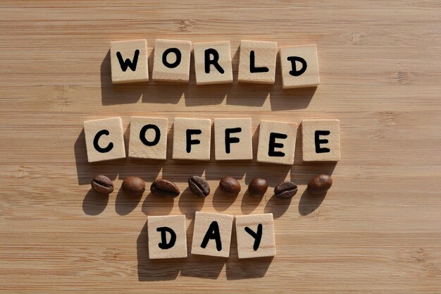 写真 world_coffee_day_words_in_wooden_alphabet_letters