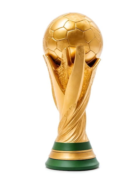 Photo world cup on white background