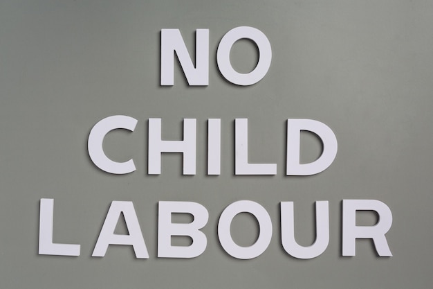 World day against child labour concept