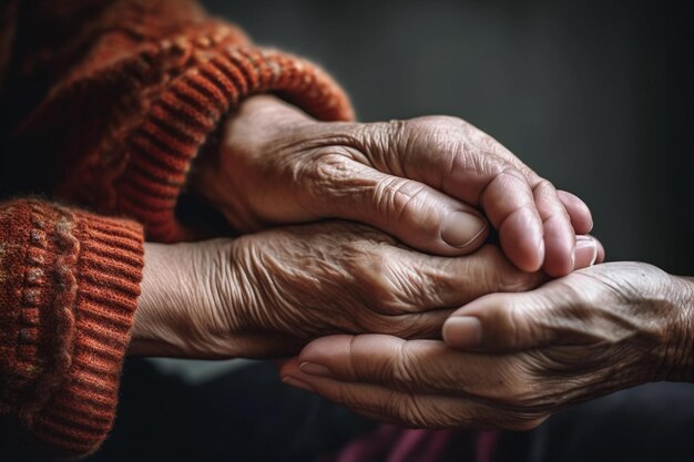 World Day for Grandparents and the Elderly A pair of hands holding each other