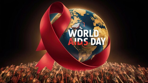 a world day poster with a world aids day poster