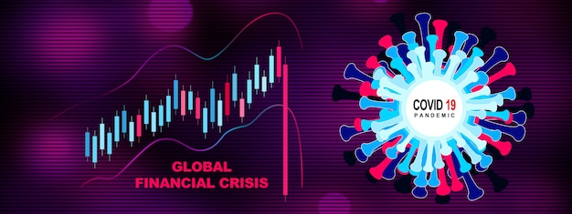 World economy and corona virus concept. The impact of coronavirus on the stock exchange.