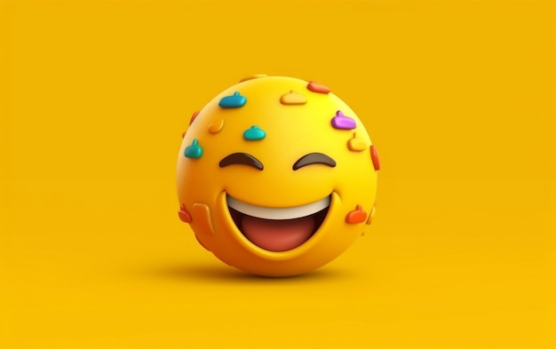 Photo world emoji day 3d banner background world emoji day with a group of funny emojis in different fac